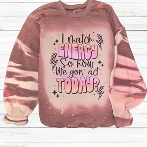 Energy Vibe Cozy Crewneck Bleached Womens Sweater